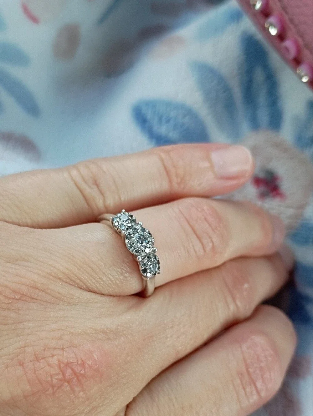Genuine Diamond 925 Sterling Silver Ring